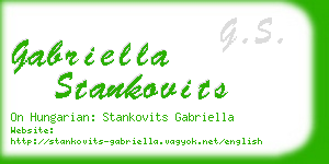 gabriella stankovits business card